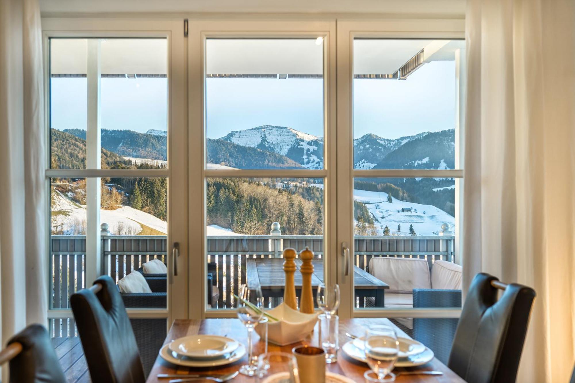 Haus "Bergblick" Ferienwohnung Hochgrat Oberstaufen Mit 2 Schlafzimmer المظهر الخارجي الصورة
